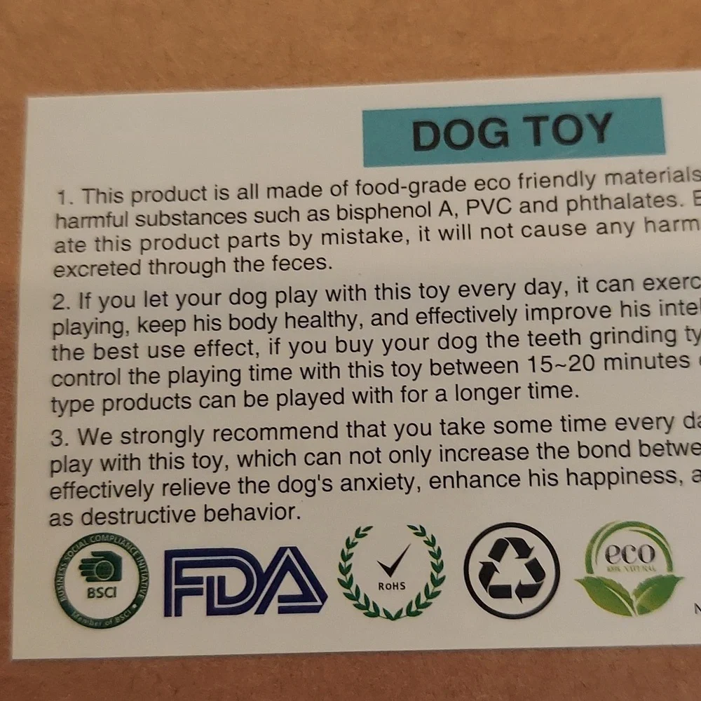 NEW Bright Orange dog Toy in Packaging